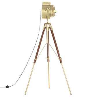 Vloerlamp driepoot 193 cm massief mangohout      4