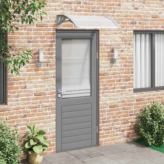 Deurluifel 80x75 cm polycarbonaat grijs en transparant 1