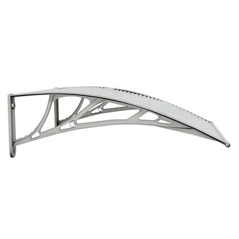 Deurluifel 80x75 cm polycarbonaat grijs en transparant 5