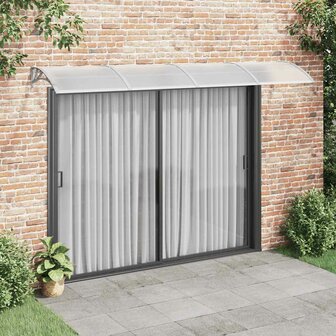 Deurluifel 350x75 cm polycarbonaat grijs en transparant 1
