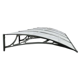 Deurluifel 400x100 cm polycarbonaat zwart 5