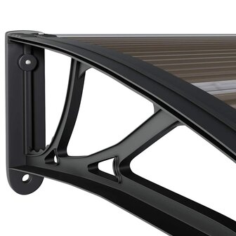 Deurluifel 400x100 cm polycarbonaat zwart 6