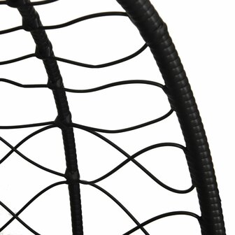Hangstoel met kussen poly rattan en staal antracietkleurig 6