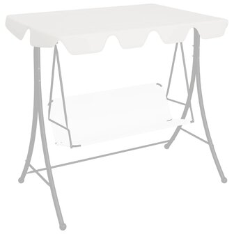 Vervangingsluifel voor schommelbank 188/168x145/110 cm wit 1
