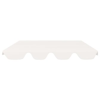 Vervangingsluifel voor schommelbank 188/168x145/110 cm wit 3