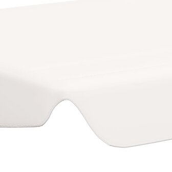 Vervangingsluifel voor schommelbank 188/168x145/110 cm wit 5