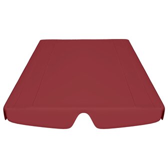Vervangingsluifel voor schommelbank 150/130x105/70 cm wijnrood 4