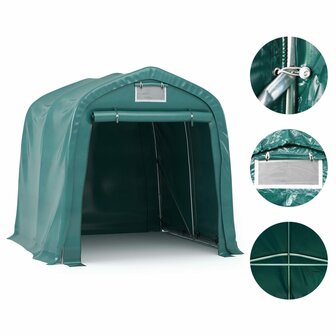 Garagetent 1,6x2,4 m PVC groen 5