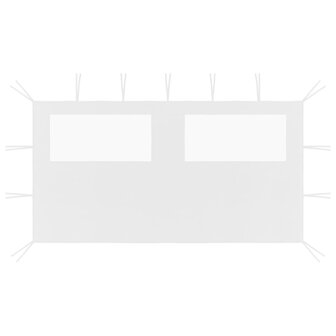 Prieelzijwand met ramen 4x2 m wit 1