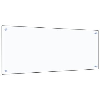 Spatscherm keuken 100x40 cm gehard glas transparant 1