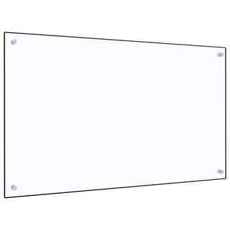 Spatscherm keuken 100x60 cm gehard glas transparant 1