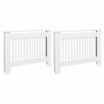 Radiatorombouw 2 st 112 cm MDF wit 2
