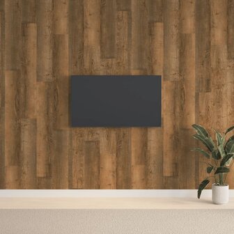 Wandpanelen houtlook 2,06 m&sup2; PVC bruin 1