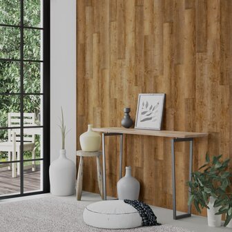 Wandpanelen houtlook 2,06 m&sup2; PVC bruin 3