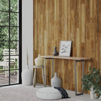 Wandpanelen houtlook 2,06 m&sup2; PVC bruin 3