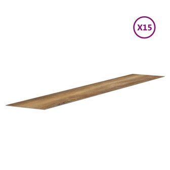 Wandpanelen houtlook 2,06 m&sup2; PVC bruin 5