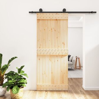 Schuifdeur met beslag 85x210 cm massief grenenhout 1