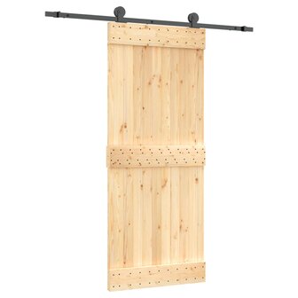 Schuifdeur met beslag 85x210 cm massief grenenhout 2
