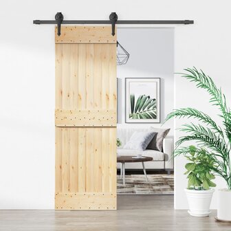 Schuifdeur met beslag 70x210 cm massief grenenhout 1