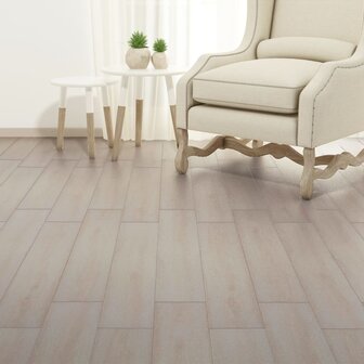 Vloerplanken zelfklevend 5,02 m&sup2; 2 mm PVC klassiek wit eiken 4