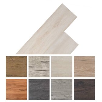 Vloerplanken zelfklevend 5,02 m&sup2; 2 mm PVC klassiek wit eiken 8