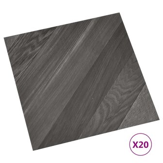 Vloerplanken 20 st zelfklevend 1,86 m&sup2; PVC gestreept grijs 2