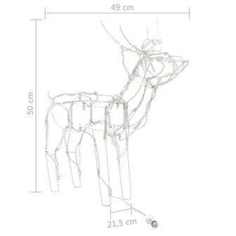 3-delige Kerstverlichting rendieren 229 LED&amp;apos;s 9