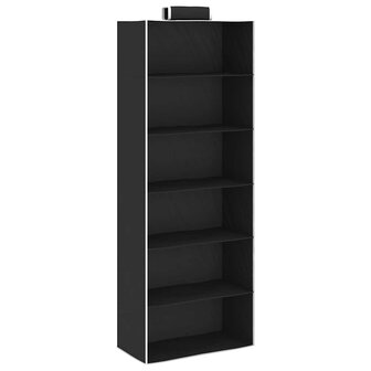 Kledingorganisers hangend 2 st met 6 schappen stof 2