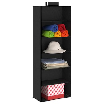 Kledingorganisers hangend 2 st met 6 schappen stof 3