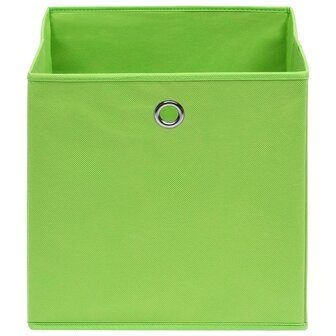 Opbergboxen 10 st 32x32x32 cm stof groen 3