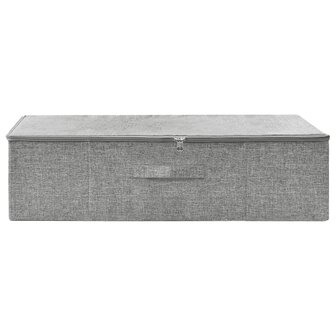 Opbergbox 70x40x18 cm stof grijs 3
