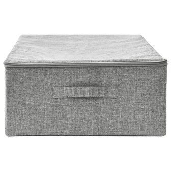 Opbergbox 70x40x18 cm stof grijs 4