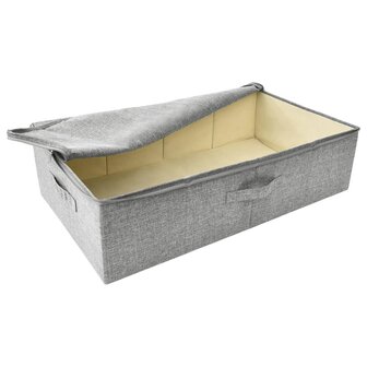 Opbergbox 70x40x18 cm stof grijs 6