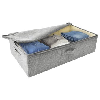 Opbergbox 70x40x18 cm stof grijs 7