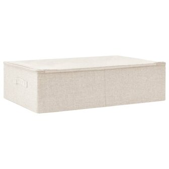 Opbergbox 70x40x18 cm stof cr&egrave;mekleurig 2