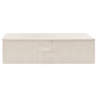 Opbergbox 70x40x18 cm stof cr&egrave;mekleurig 3