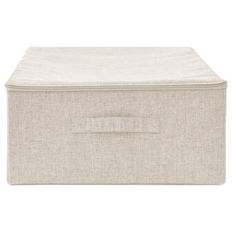 Opbergbox 70x40x18 cm stof cr&egrave;mekleurig 4
