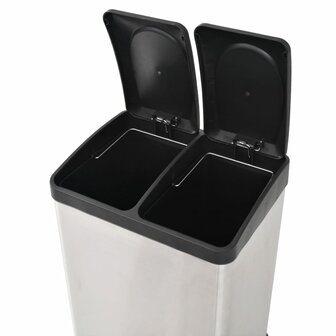Pedaalemmer voor recycling 36 L roestvrij staal 5