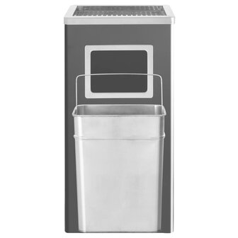 Asbak/prullenbak Hotel 45 L staal zwart 4