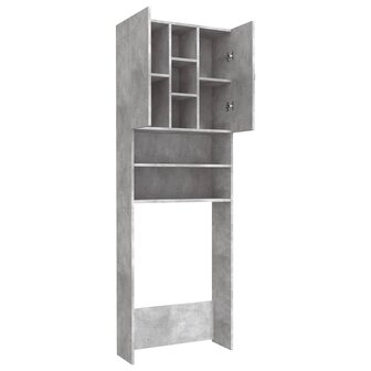 Wasmachinekast 64x25,5x190 cm betongrijs 5