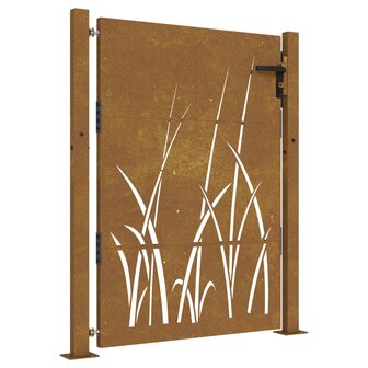 Poort 105x130 cm grasontwerp cortenstaal 2