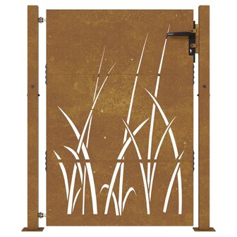 Poort 105x130 cm grasontwerp cortenstaal 4