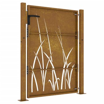 Poort 105x130 cm grasontwerp cortenstaal 6
