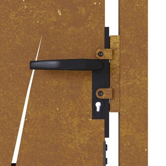 Poort 105x130 cm grasontwerp cortenstaal 7