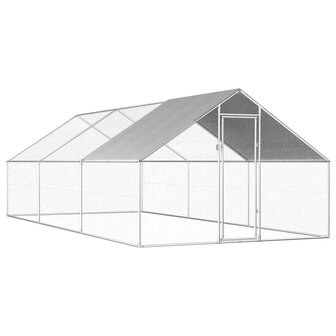 Kippenhok 2,75x6x1,92 m gegalvaniseerd staal   1