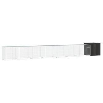 Kippenhok 800x91x100 cm gegalvaniseerd staal antracietkleurig 1