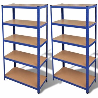 Opbergrekken 2 st blauw 1