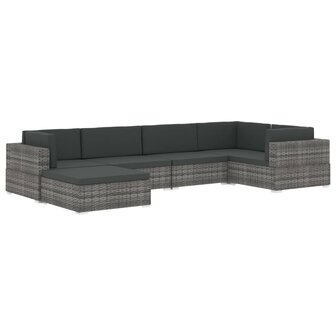 Middenbank 1 st met kussens poly rattan bruin 9