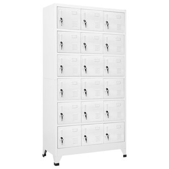 Lockerkast met 18 vakken 90x40x180 cm metaal  1