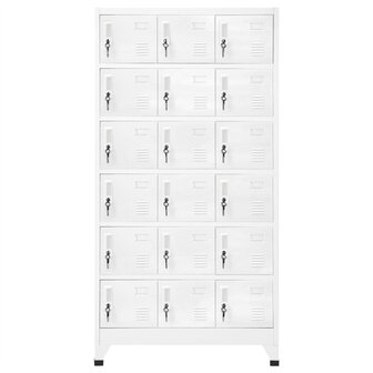 Lockerkast met 18 vakken 90x40x180 cm metaal  2